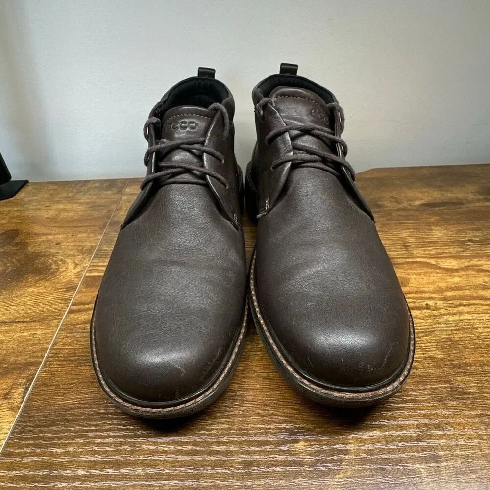 ECCO Turn GTX Gore-Tex Lace-Up Brown Chukka‎ Boots Size 44EU 11US